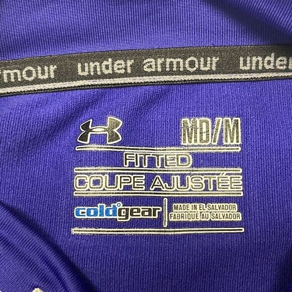 Under Armour Women’s Purple Fitted ColdGear Mock Neck Fit and Flare Pullover-Med - Picture 10 of 14